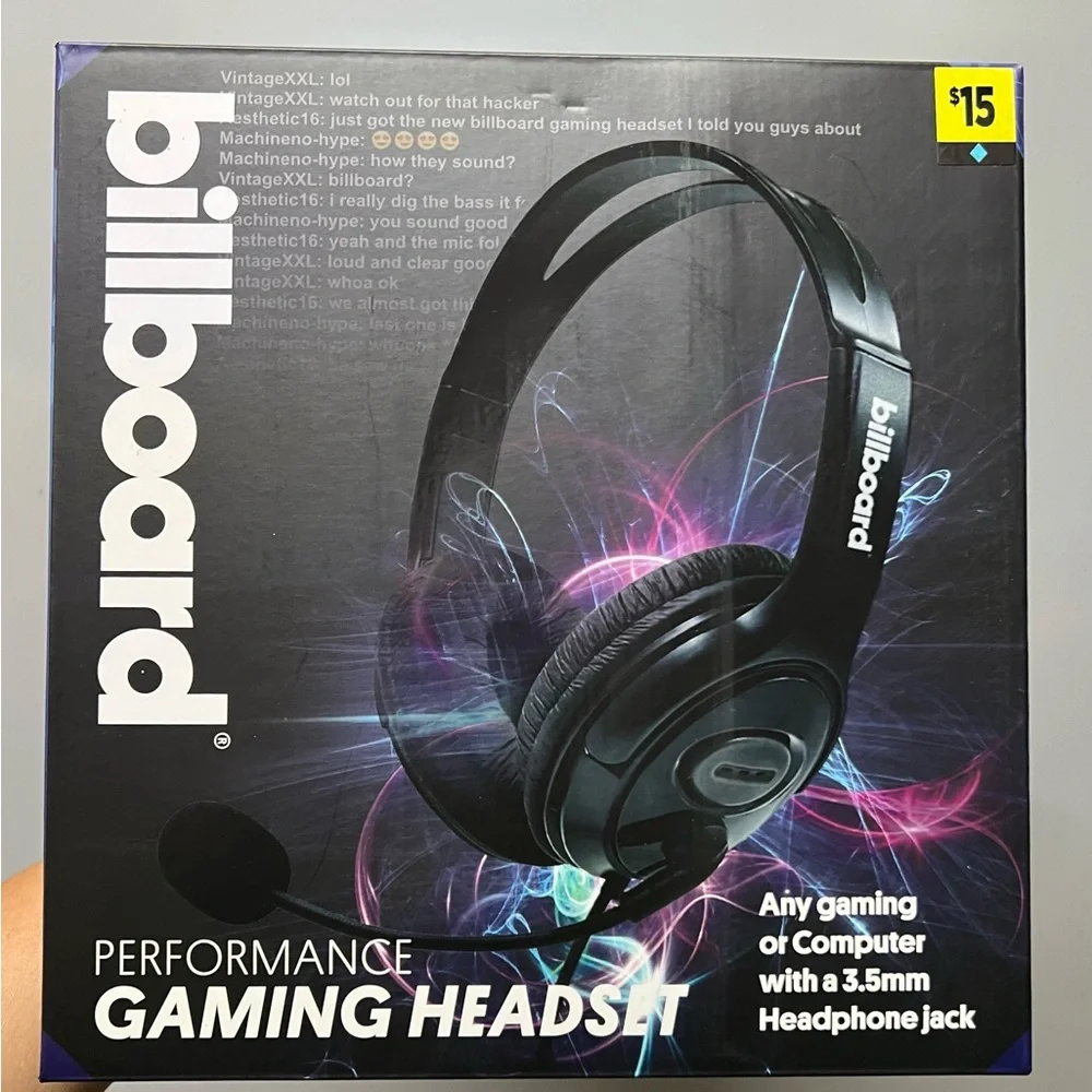 Black Gaming Headset with 3.5mm Jack